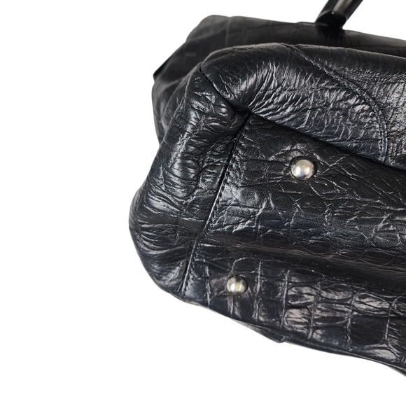 MARGOT CROCODILE PATTERN LEATHER HANDBAG/TOTE - Picture 7 of 11